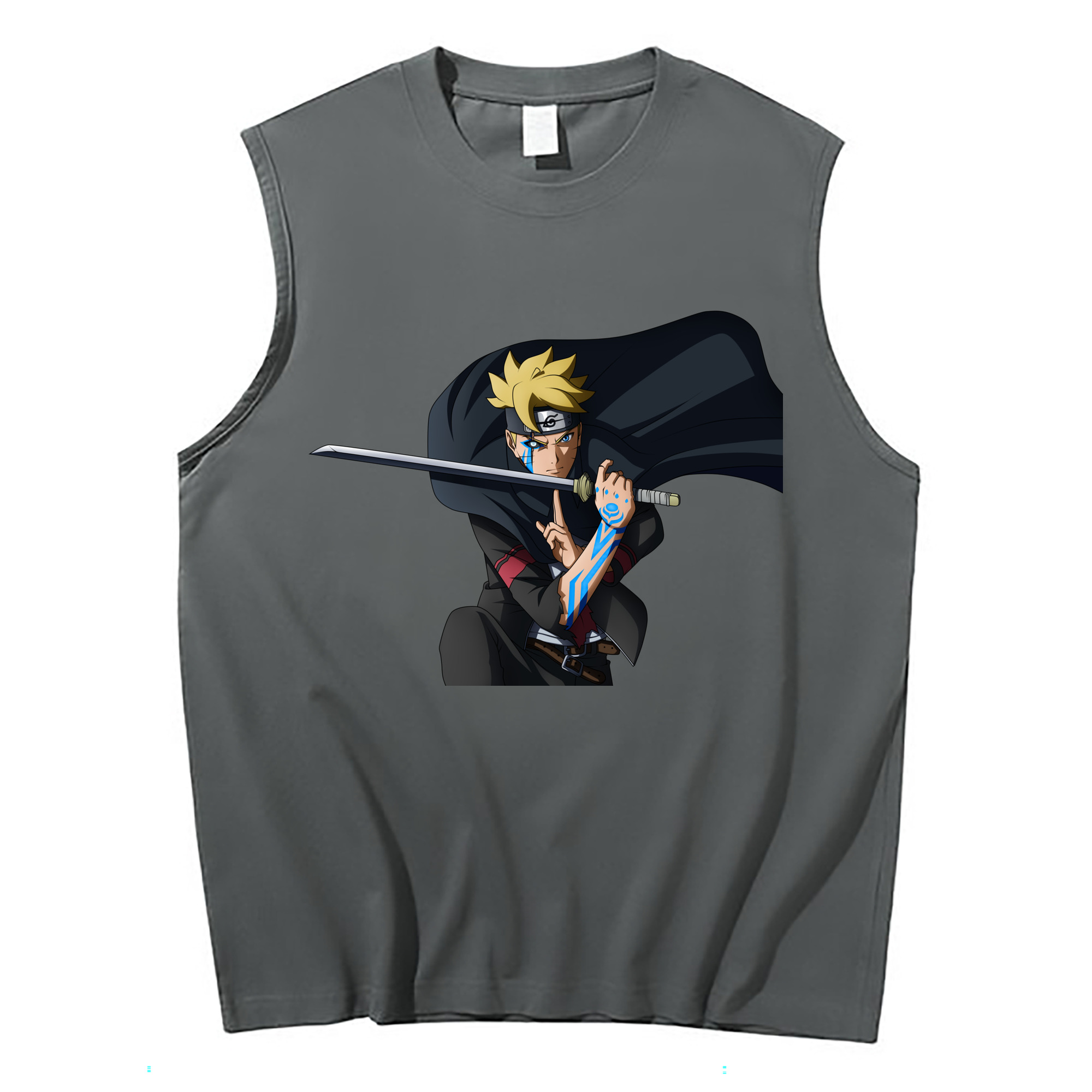 （画像用） NARUTO -ナルト- うずまき ボルト Uzumaki Boruto コットン100％タンクトップ（フロントプリント）